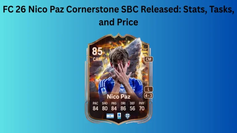 EA FC 26 Nico Paz SBC Solution
