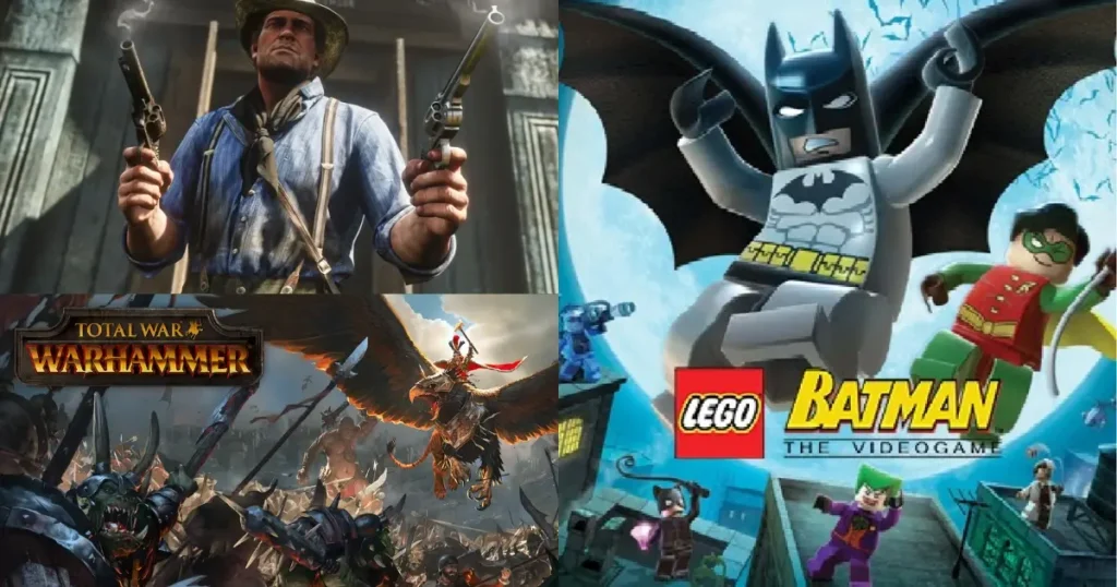 Image showing Lego Batman, Total War: Warhammer. Image Credit: Sony, Lego