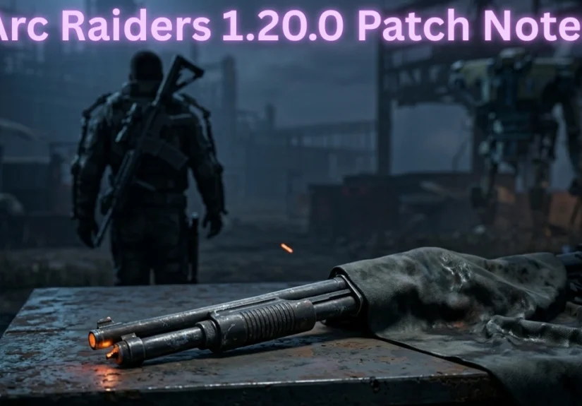 Discarded Il Toro shotgun on a workbench in Arc Raiders Patch 1.20.0.