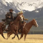 Kelly Reilly as Beth Dutton and Cole Hauser as Rip Wheeler in the Yellowstone spinoff series Dutton Ranch