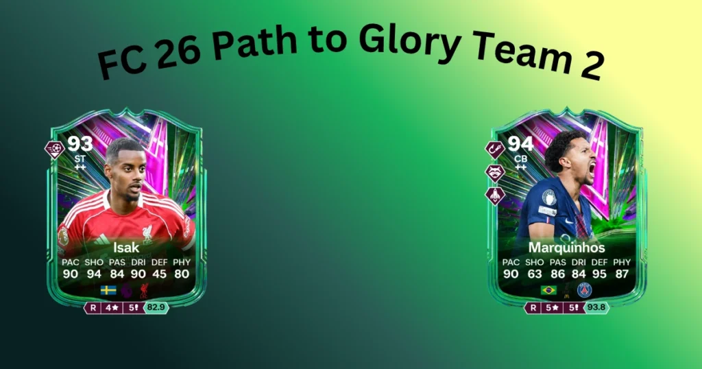 Isak and Marquinhos in Path to Glory Team 2