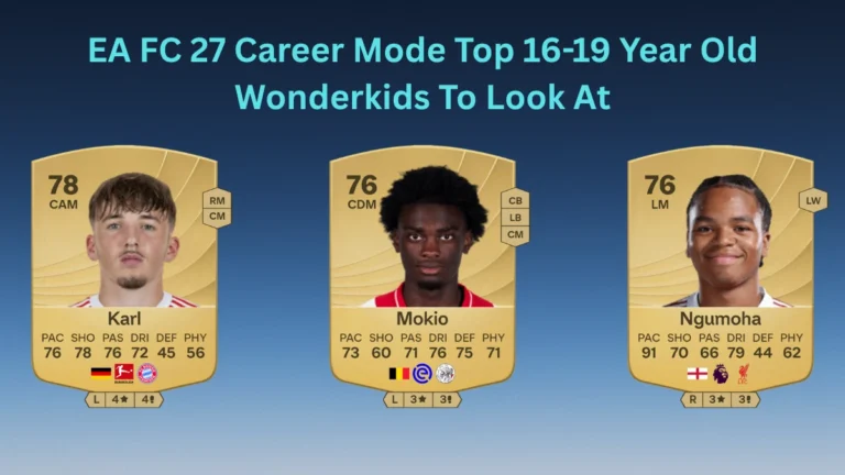 EA FC 27 Best Young Players in Career Mode: Top 16–19 Year Old Wonderkids with the Highest Potential