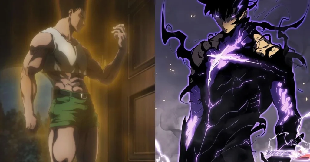 Gon vs Sung Jin-Woo power comparison from Hunter x Hunter and Solo Leveling