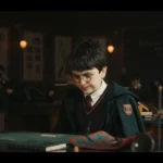 Harry Potter Chamber of Secrets delayed news update showing young wizard students sitting in a Hogwarts classroom during a lesson.