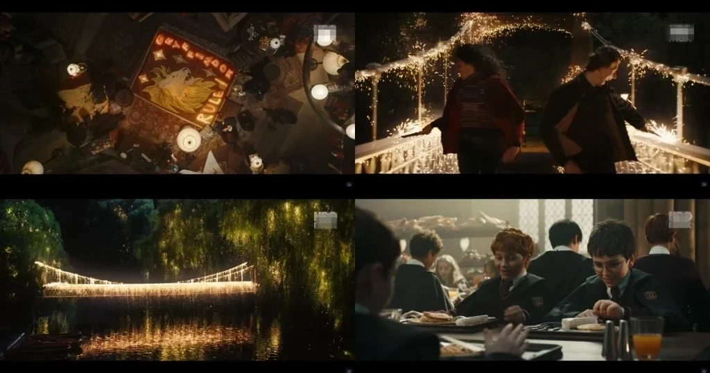 couples of images of harry potter series episodes