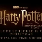 Harry Potter series episode airing schedule title card on HBO Max.